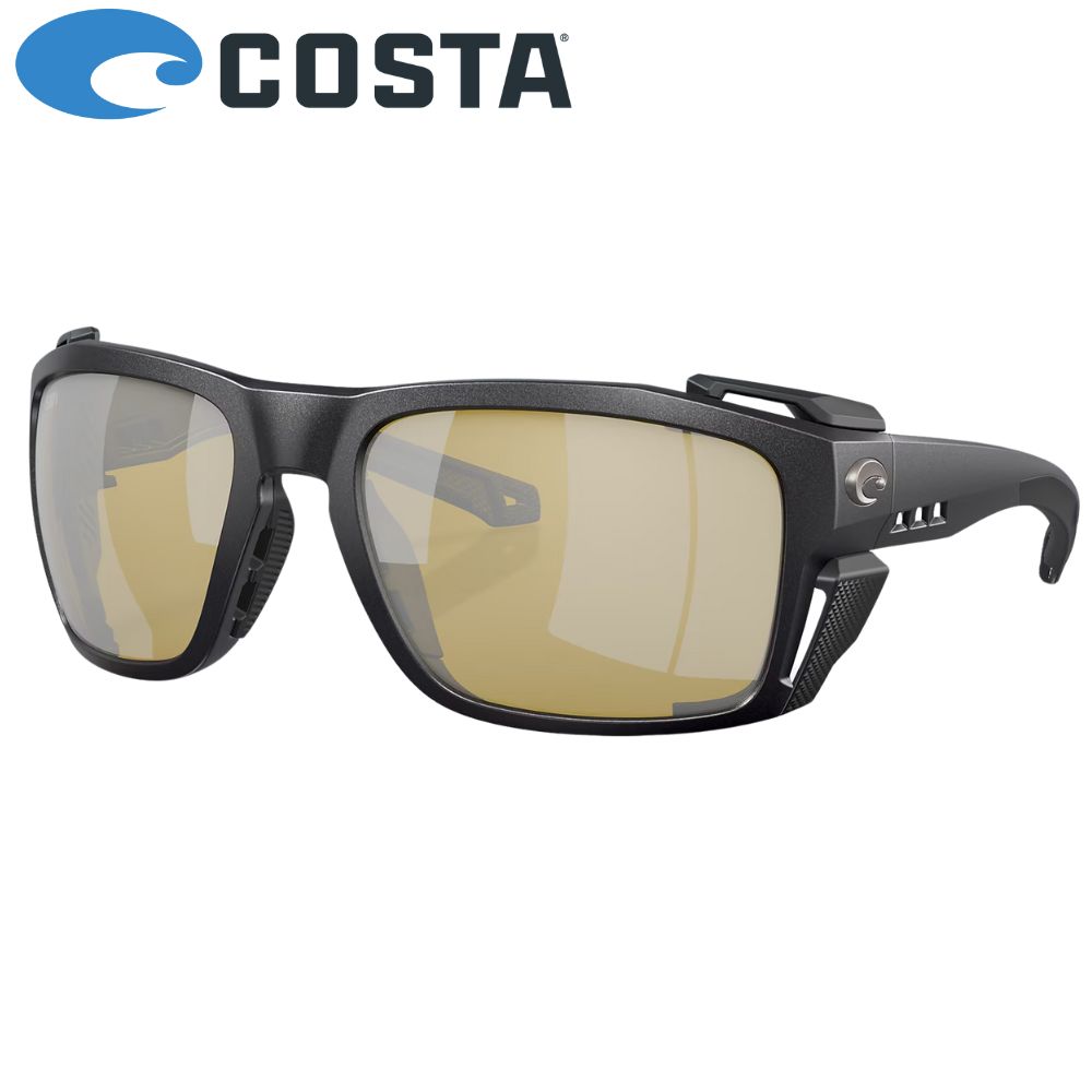 COSTA Polarized Sunglasses KING TIDE 8 Black Pearl Frame/580G Sunrise Silver Mirror Lenses
