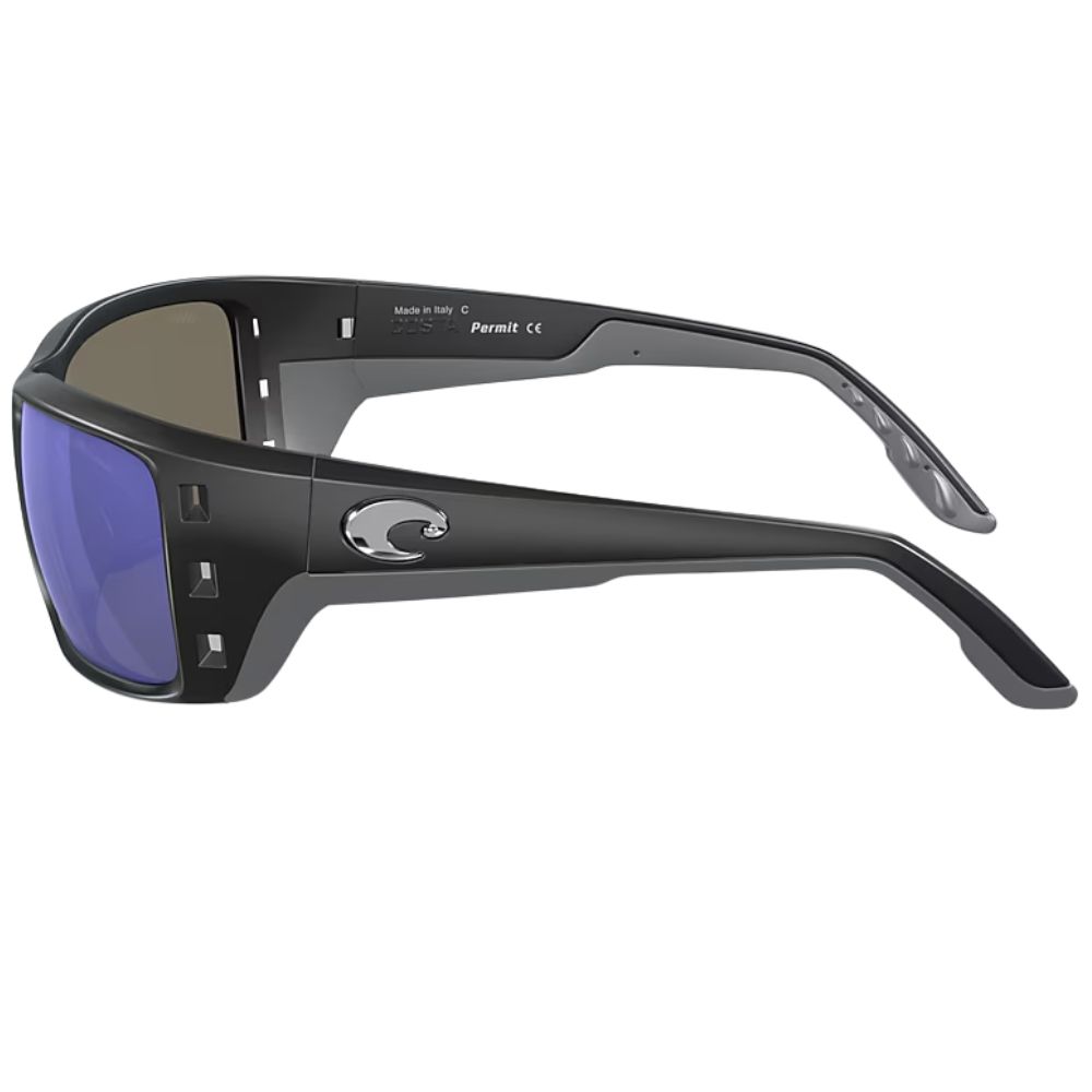 COSTA Polarized Sunglasses PERMIT Matte Black Frame/580G Blue Mirror Lenses - Image 4