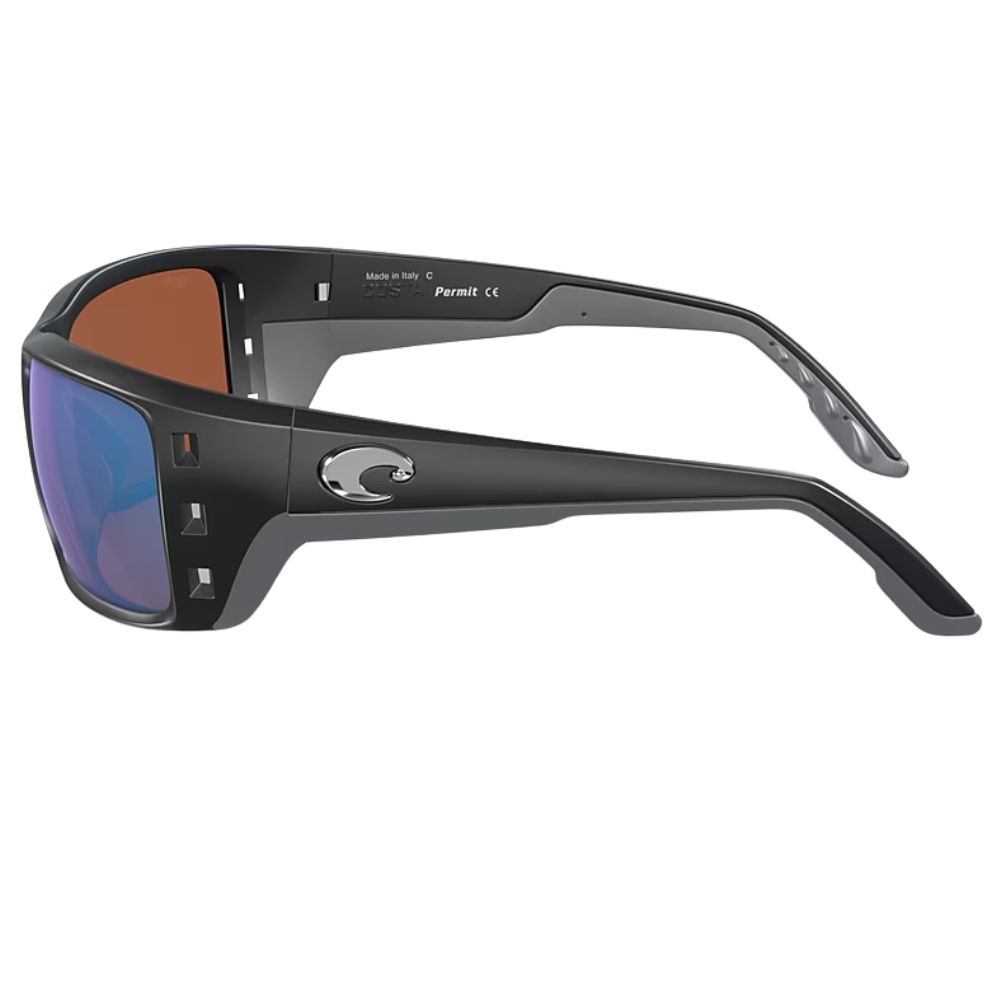 COSTA Polarized Sunglasses PERMIT Matte Black Frame/580G Green Mirror Lenses - Image 4