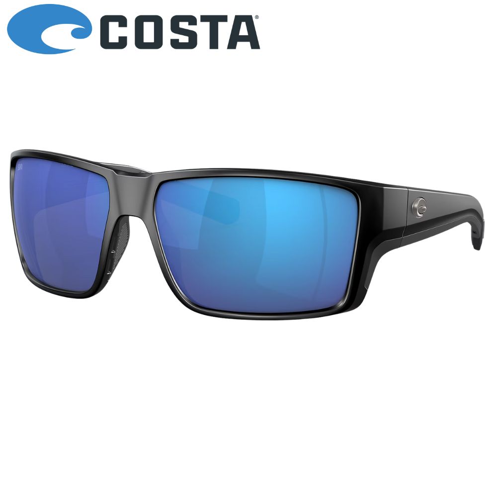 COSTA Polarized Sunglasses REEFTON PRO Matte Black Frame/580G Blue Mirror Lenses
