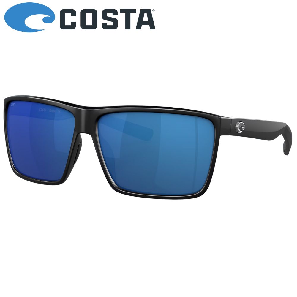 COSTA Polarized Sunglasses RINCON Matte Black Frame/580P Blue Mirror Lenses
