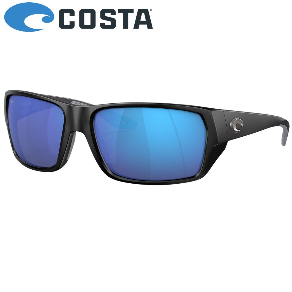 COSTA Polarized Sunglasses TAILFIN Matte Black Frame/580G Blue Mirror Lenses/Size M)