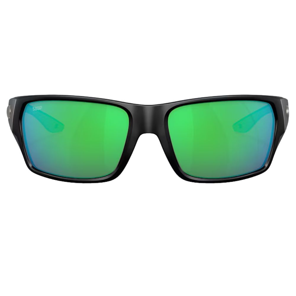 COSTA Polarized Sunglasses FINLET Matte Black Frame/580P Green Mirror Lenses - Image 3