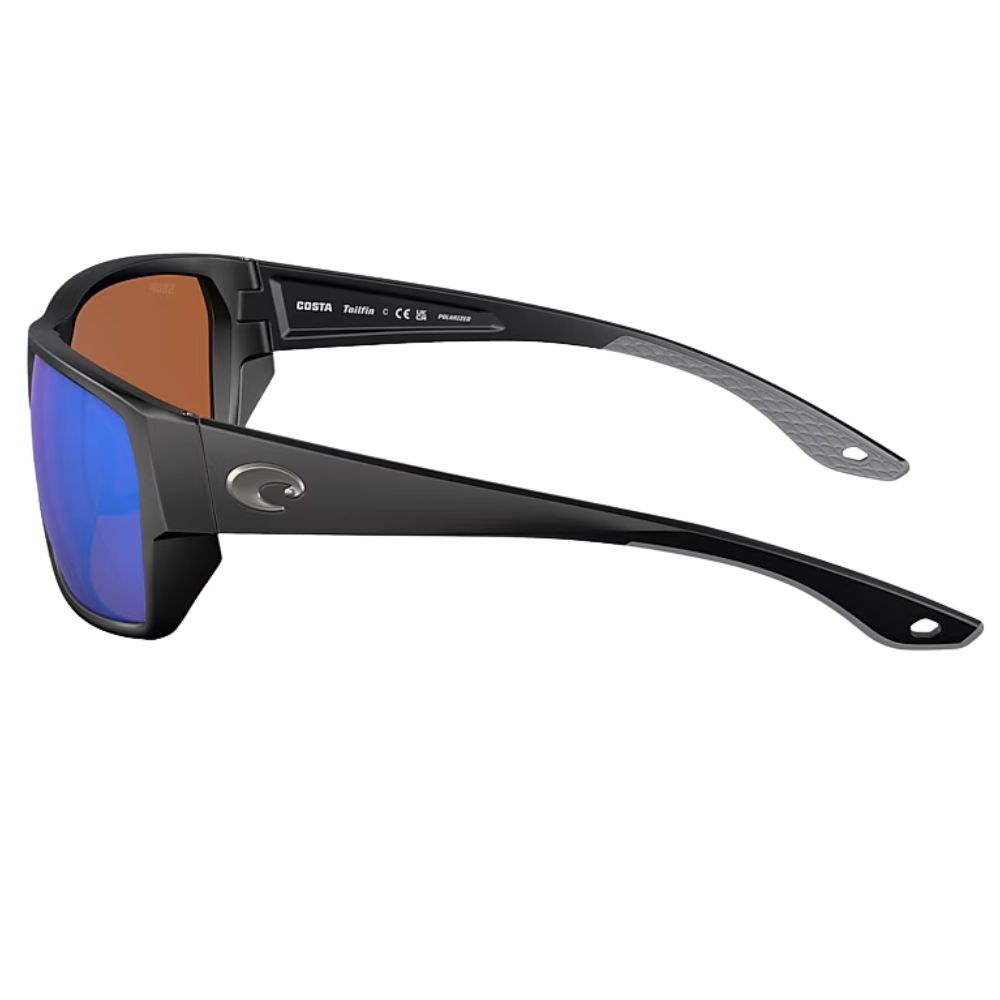COSTA Polarized Sunglasses FINLET Matte Black Frame/580P Green Mirror Lenses - Image 4