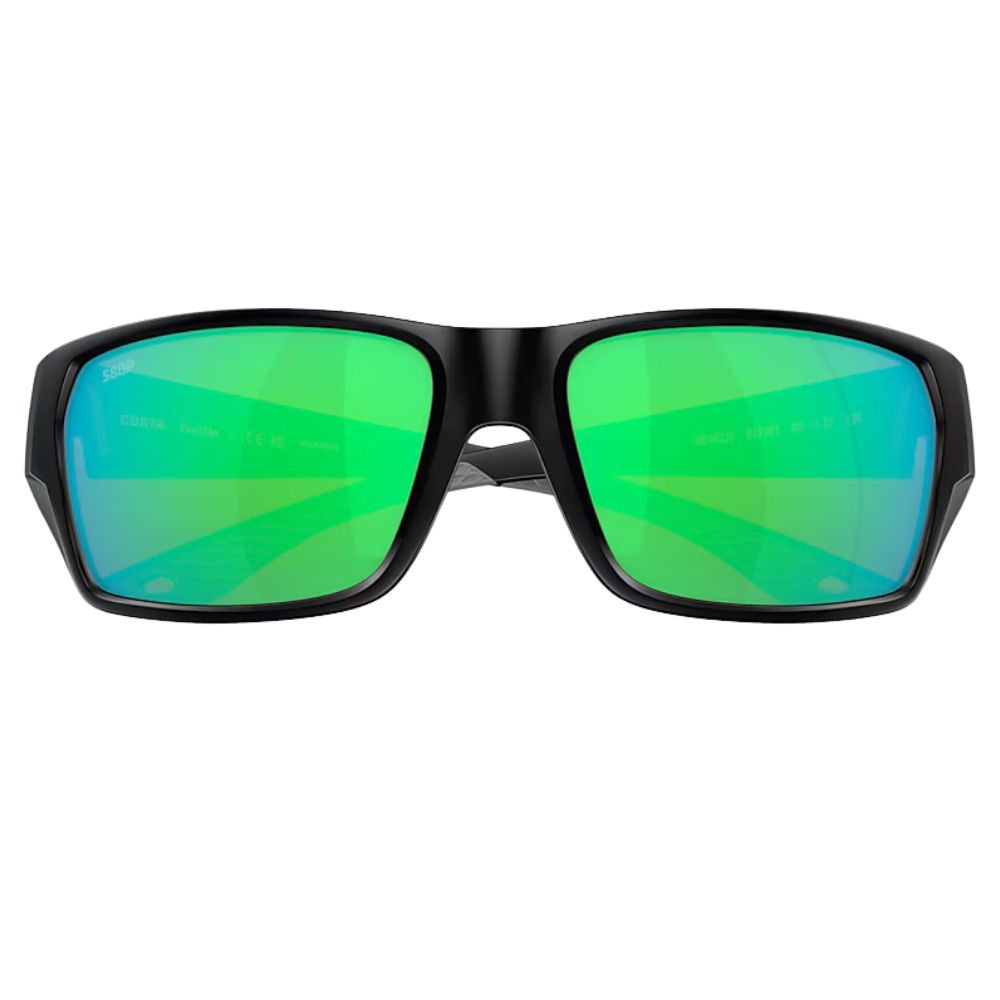 COSTA Polarized Sunglasses FINLET Matte Black Frame/580P Green Mirror Lenses - Image 5