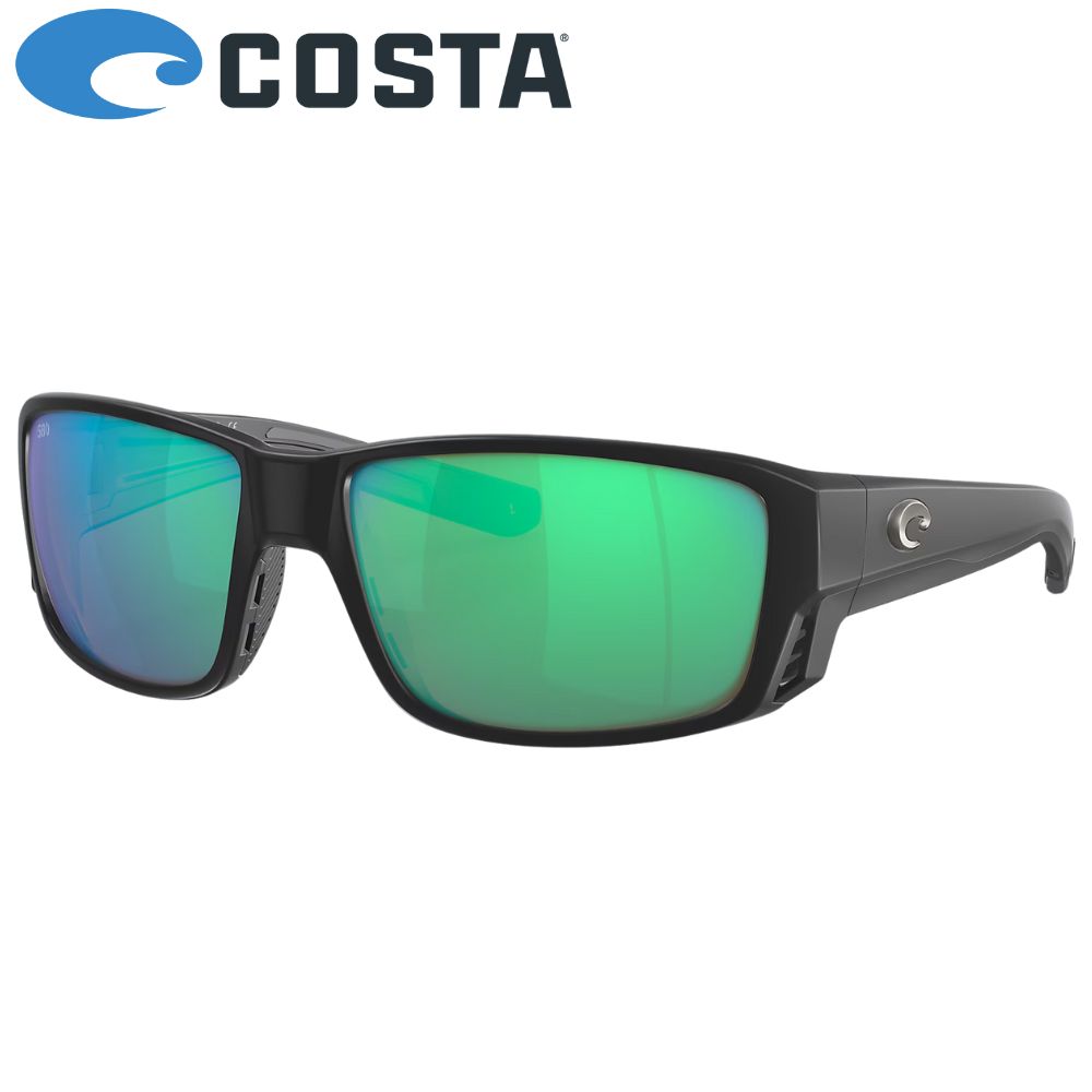 COSTA Polarized Sunglasses TUNA ALLEY PRO Matte Black Frame/580G Green Mirror Lenses