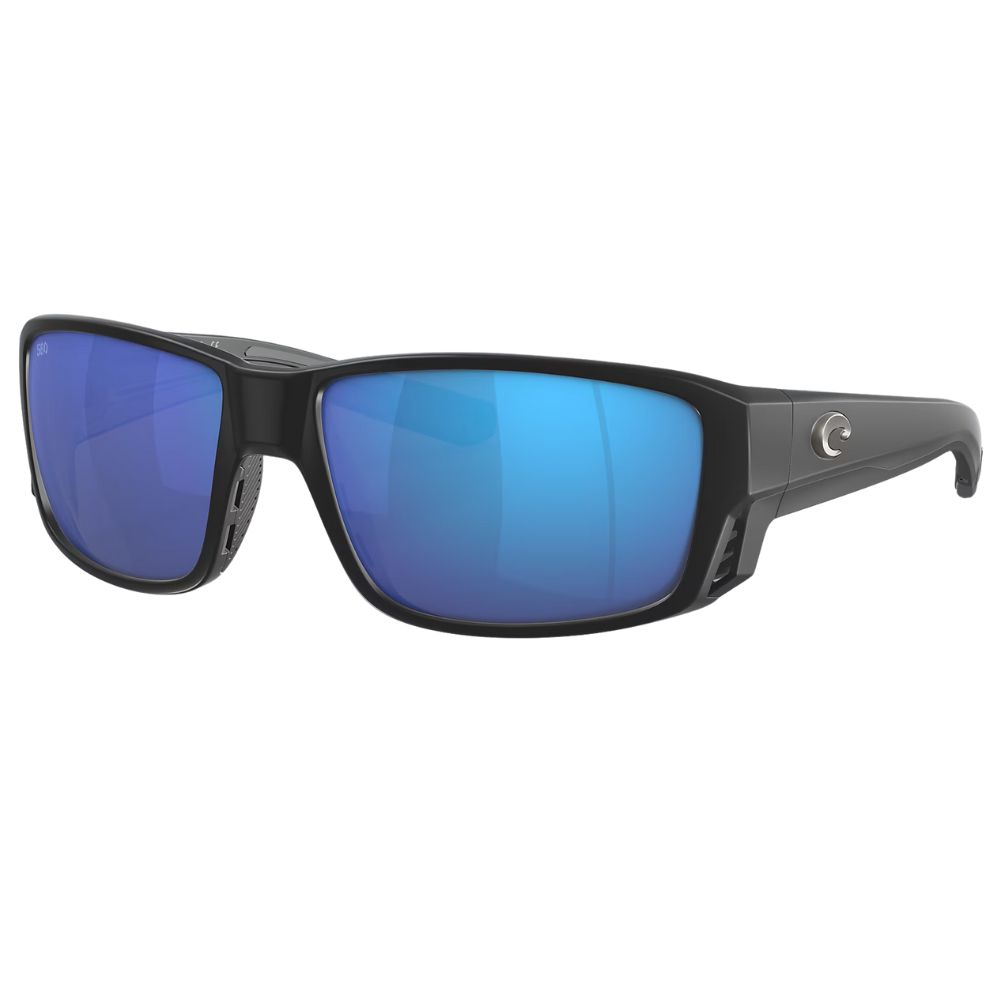 COSTA Polarized Sunglasses TUNA ALLEY PRO Matte Black Frame/580G Blue Mirror Lenses - Image 2
