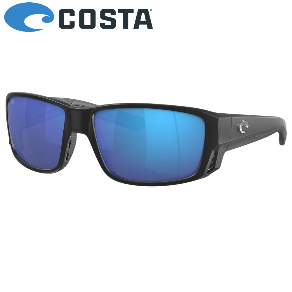 COSTA Polarized Sunglasses TUNA ALLEY PRO Matte Black Frame/580G Blue Mirror Lenses