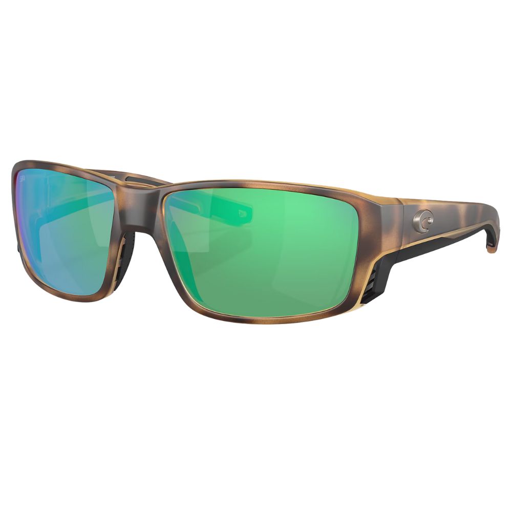 COSTA Polarized Sunglasses TUNA ALLEY PRO Matte Tortoise Frame/580G Green Mirror Lenses - Image 2