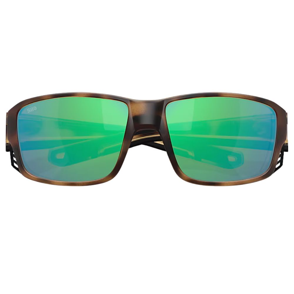 COSTA Polarized Sunglasses TUNA ALLEY PRO Matte Tortoise Frame/580G Green Mirror Lenses - Image 5