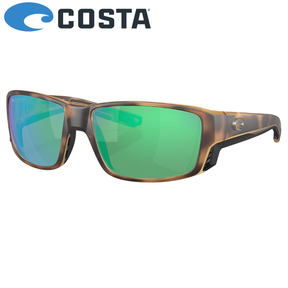 COSTA Polarized Sunglasses TUNA ALLEY PRO Matte Tortoise Frame/580G Green Mirror Lenses