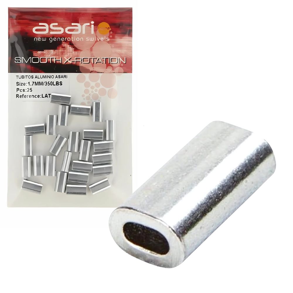 ASARI Offshore Fishing Aluminium Single CRIMP SLEEVES 25pcs