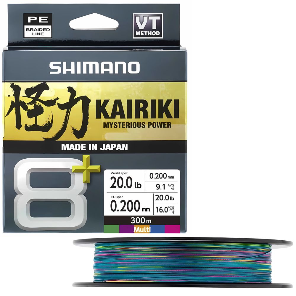 Shimano Ultimate 8 Strand Fishing Braid Line KAIRIKI 8+ 300m Multicolor