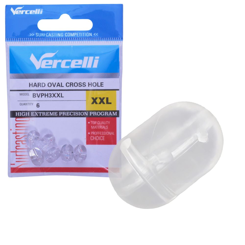 VERCELLI Bottom & Surf Fishing Hard Oval Cross Hole Beads – BVPH3