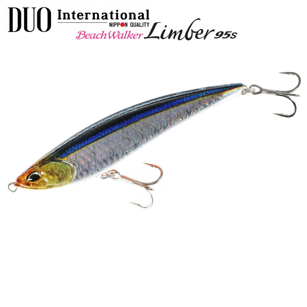 DUO Saltwater Fishing Sinking Lippless Minnow Lure BEACH WALKER LIMBER 95S