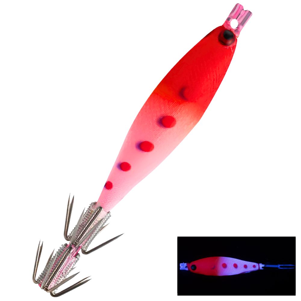YAMASHITA Squid Fishing Warm Jacket Soft Lure SQUISH 7-2 007 SB/Pink - Image 2