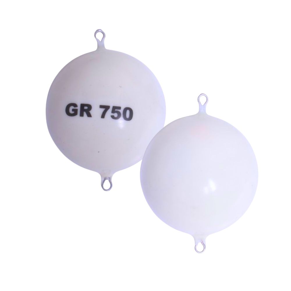 M2 FISHING Double-Hook Fluorescent Plastic-Coated SPHERICAL LEAD – White Glow