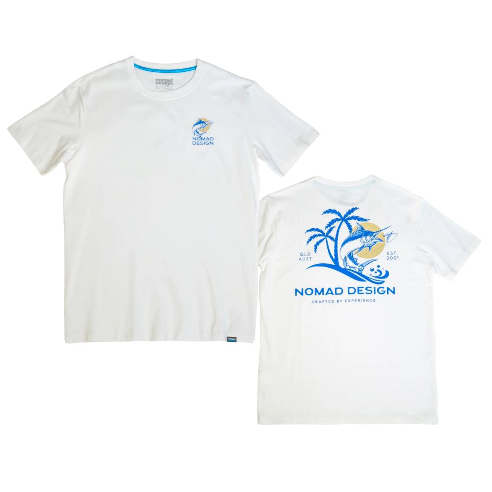 NOMAD DESIGN Fishing 4-Way Stretch T-Shirt MARLIN SUNSET