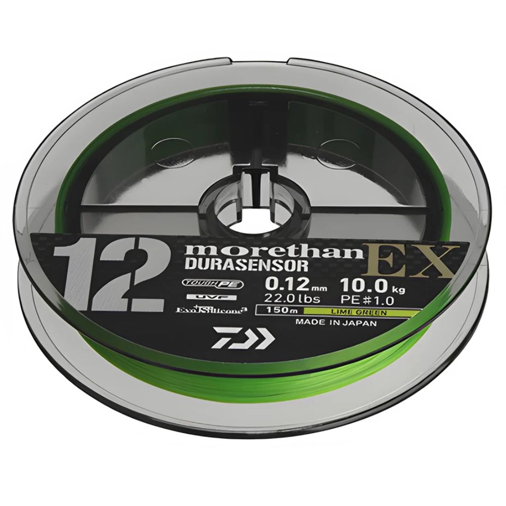 DAIWA 12-Strand Inshore Casting Braid Line MORETHAN DURASENSOR X12EX+Si3 150m/Lime Green - Image 2