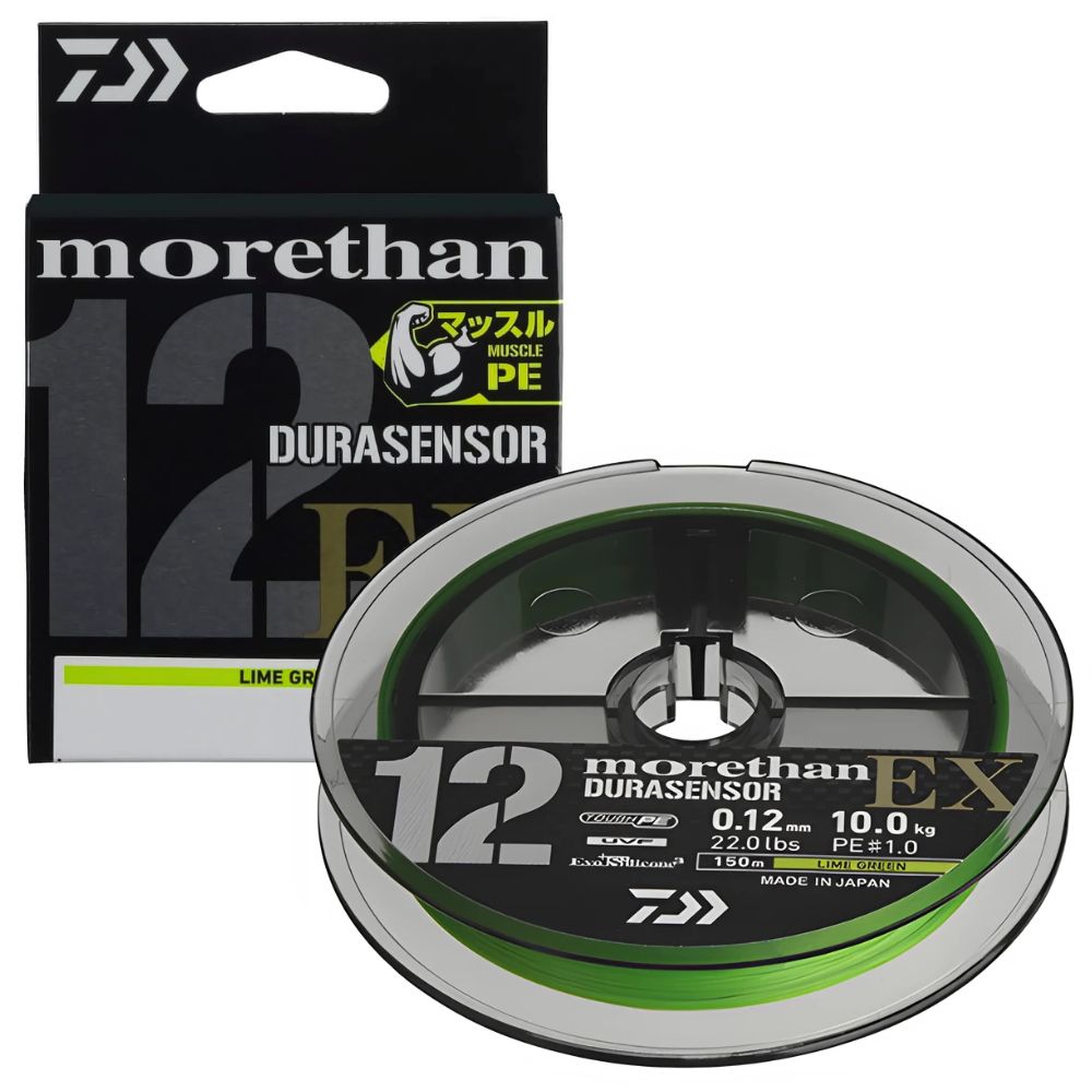 DAIWA 12-Strand Inshore Casting Braid Line MORETHAN DURASENSOR X12EX+Si3 150m/Lime Green