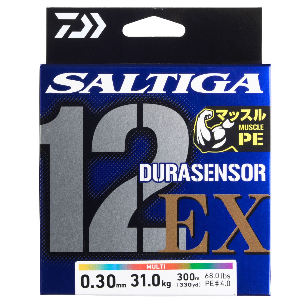 DAIWA 12-Strand Braid Line UVF SALTIGA DURASENSOR X12EX+Si3 300m/Multicolor - Image 3