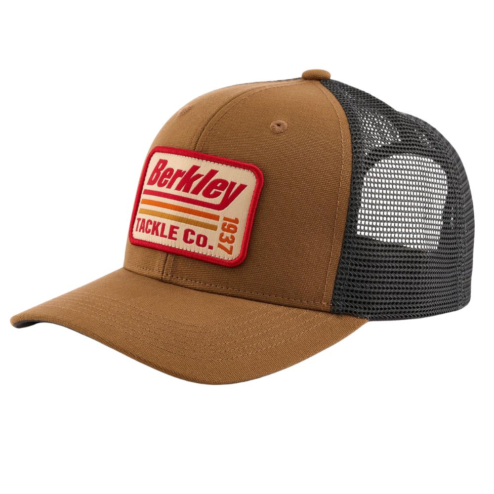 BERKLEY Fishing Headwear STRIPER TRUCKER CAP Brown Charcoal - Image 3