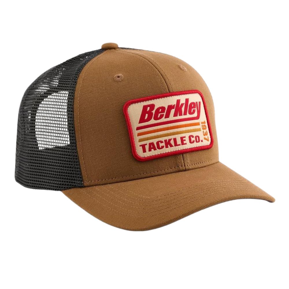 BERKLEY Fishing Headwear STRIPER TRUCKER CAP Brown Charcoal