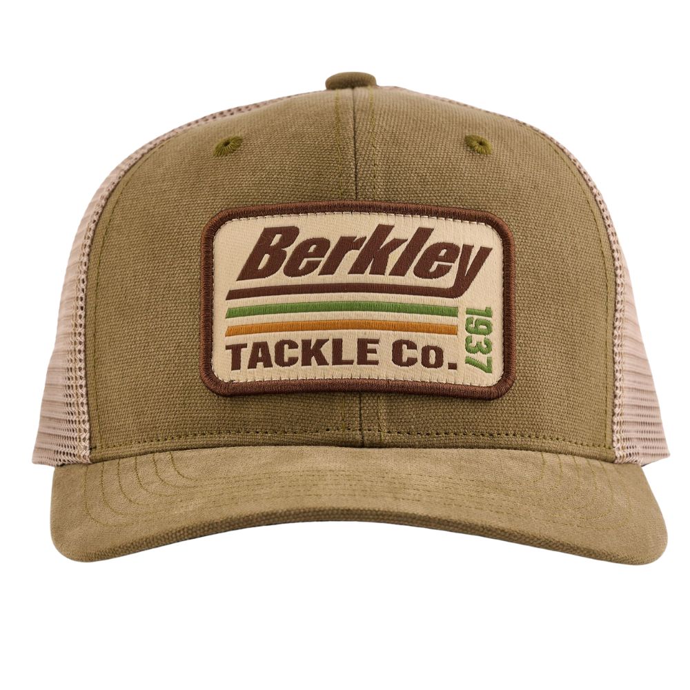 BERKLEY Fishing Headwear STRIPER TRUCKER CAP Olive Khaki - Image 2