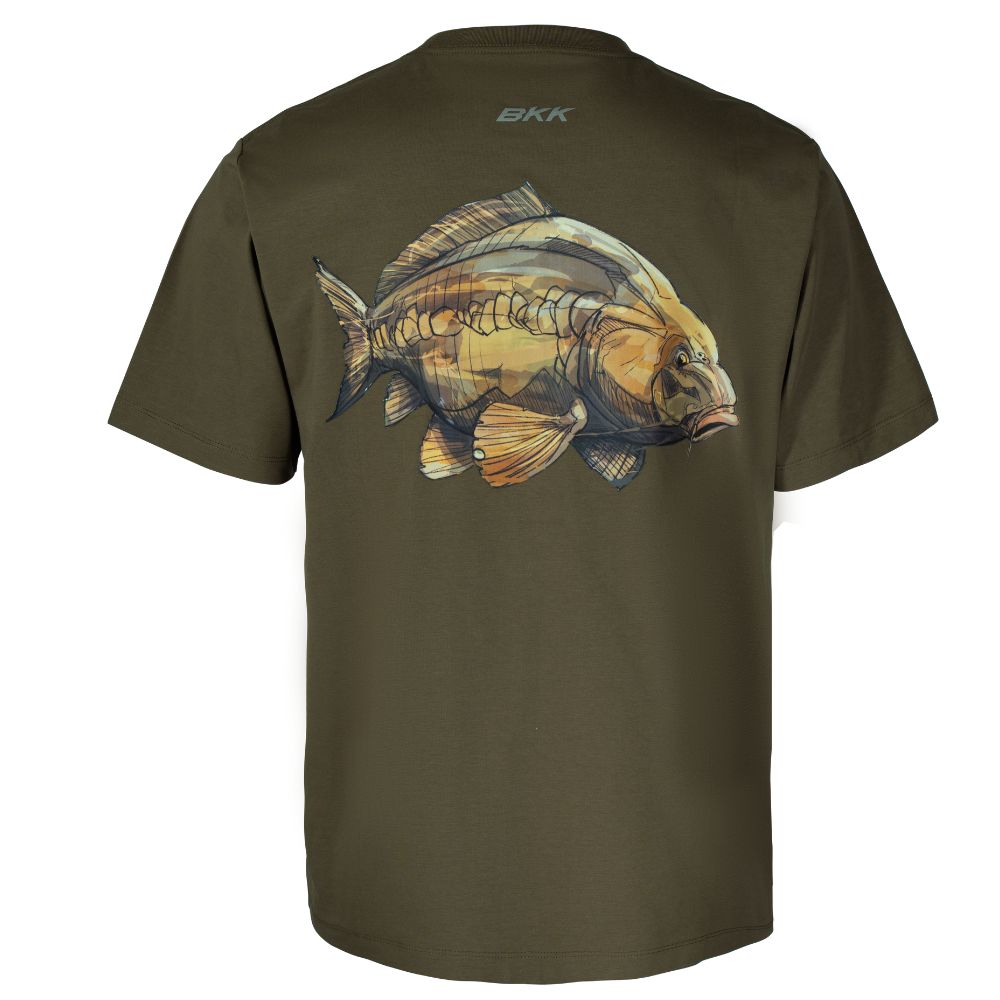 BKK Short Sleeve Casual T-Shirt CARP Green - Image 3