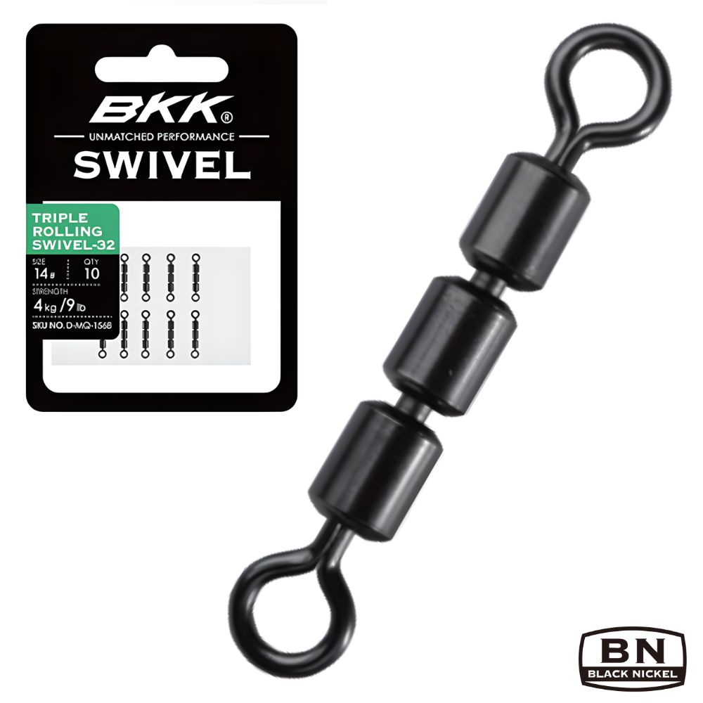BKK Fishing Terminal Tackle TRIPLE ROLLING SWIVEL-32