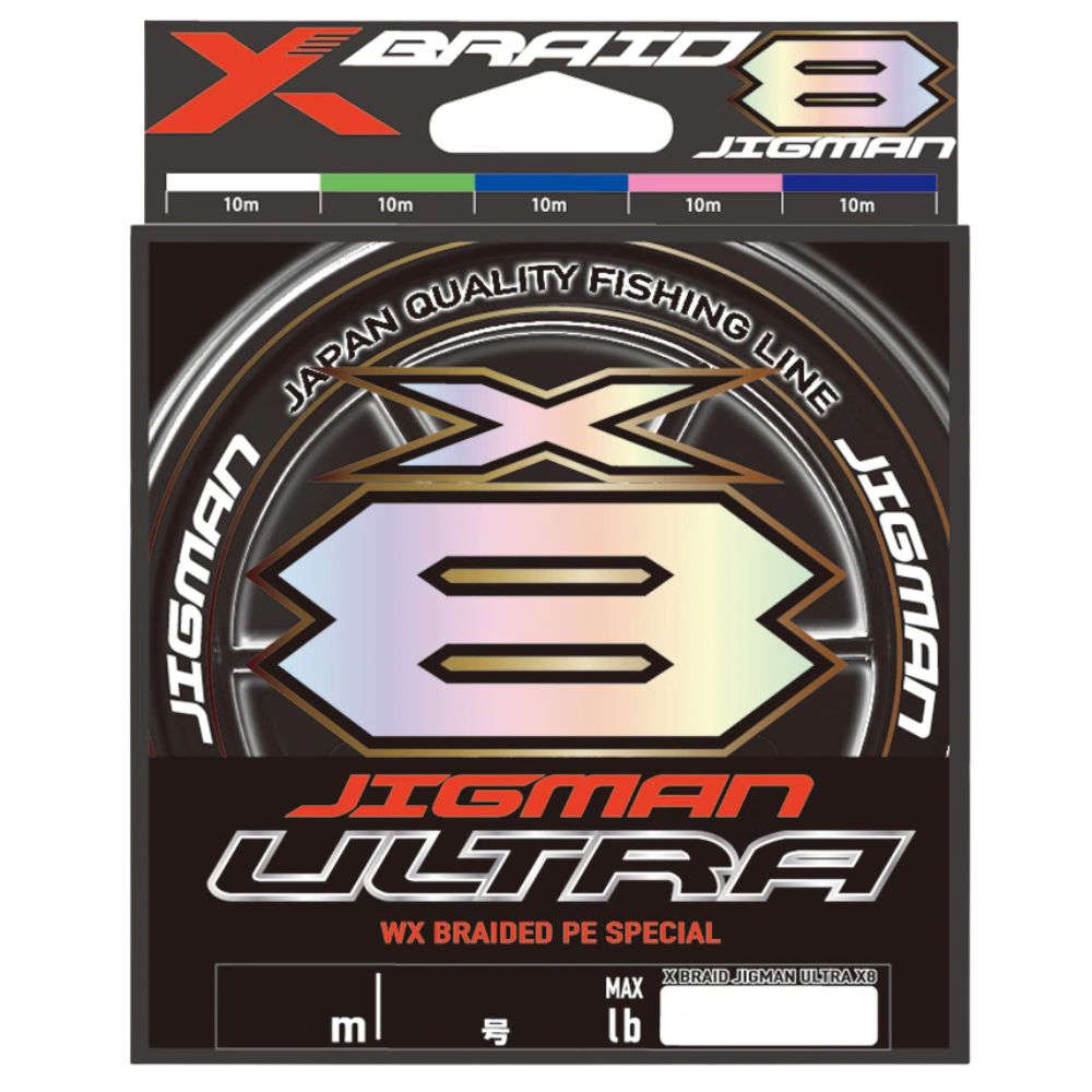 YGK Saltwater Ultimate 8 Strand Braid Line X-Braid JIGMAN ULTRA X8 200m/Multicolor - Image 2