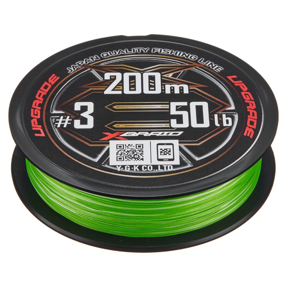 YGK X-BRAID Japan Quality Fishing 8-Strand Braid Line UPGRADE X8 200m/Hi-Vis Lime Green - Image 3