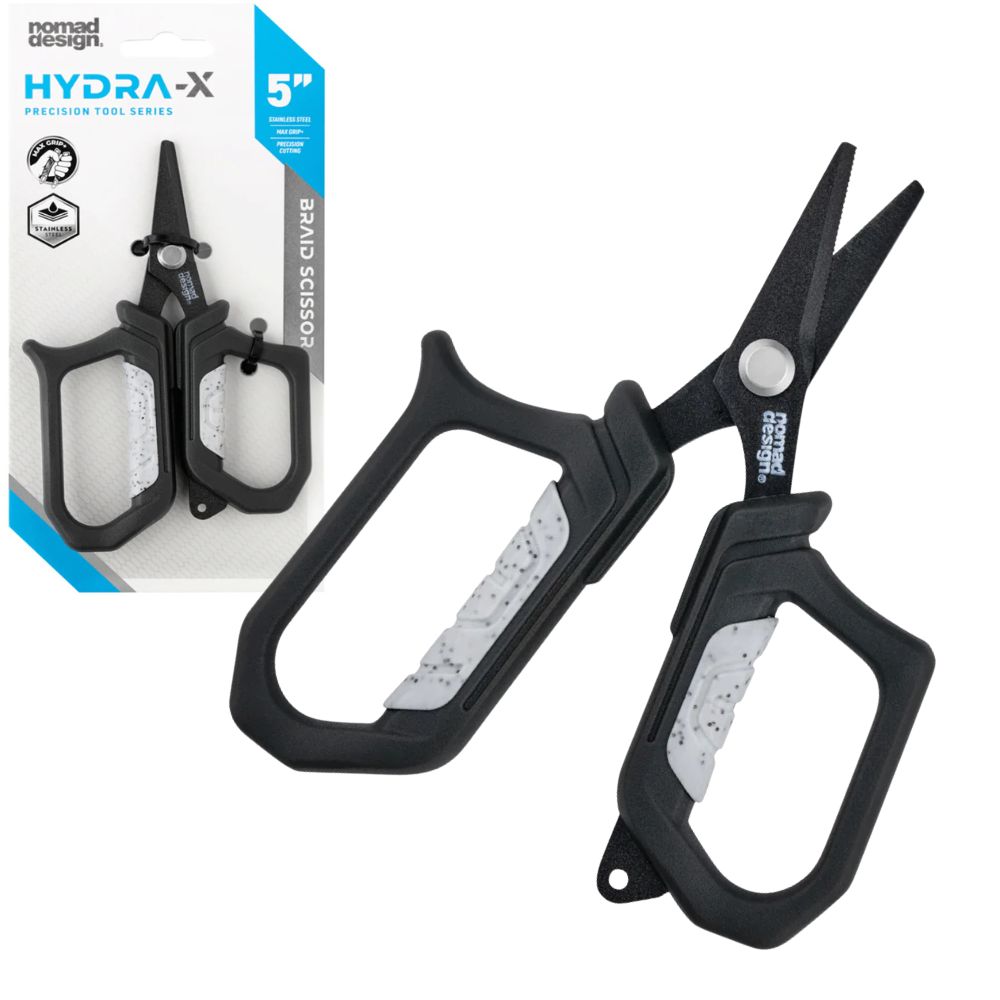NOMAD DESIGN Serrated Stainless Steel Braid Line Scissors HYDRA-X HDRX-5-BSCIS