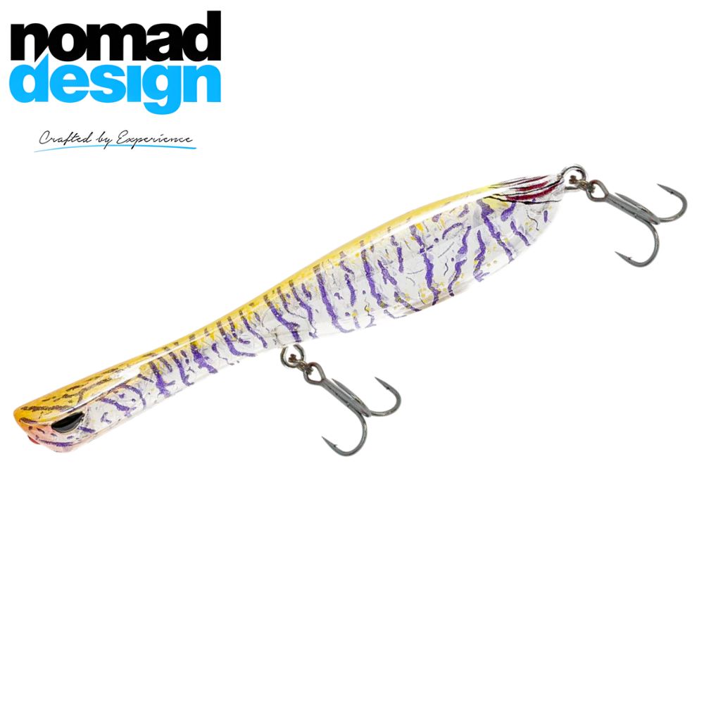 NOMAD DESIGN Topwater Pencil Popper Lure DARTWING 90 Holographic Purple Shrimp