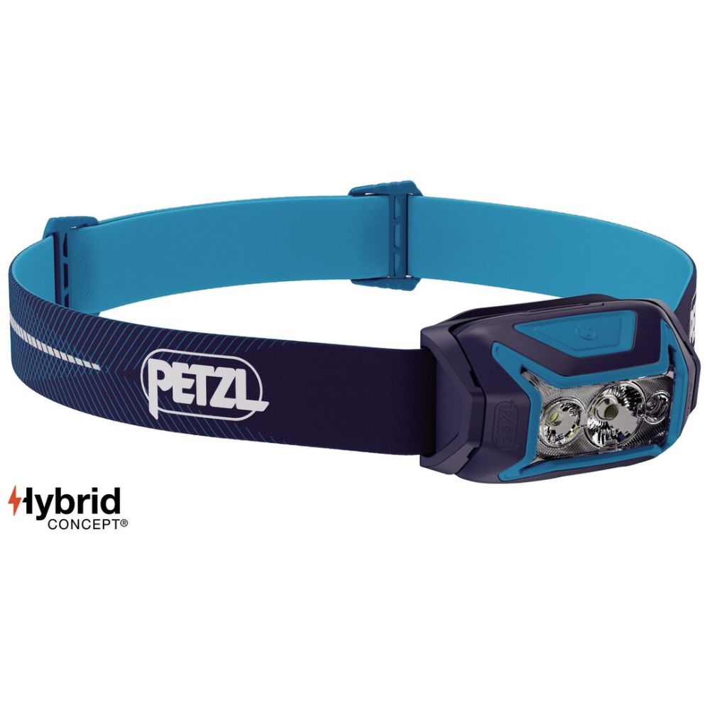PETZL Rechargeable Outdoor 625 Lumens Headlamp ACTIK CORE Blue