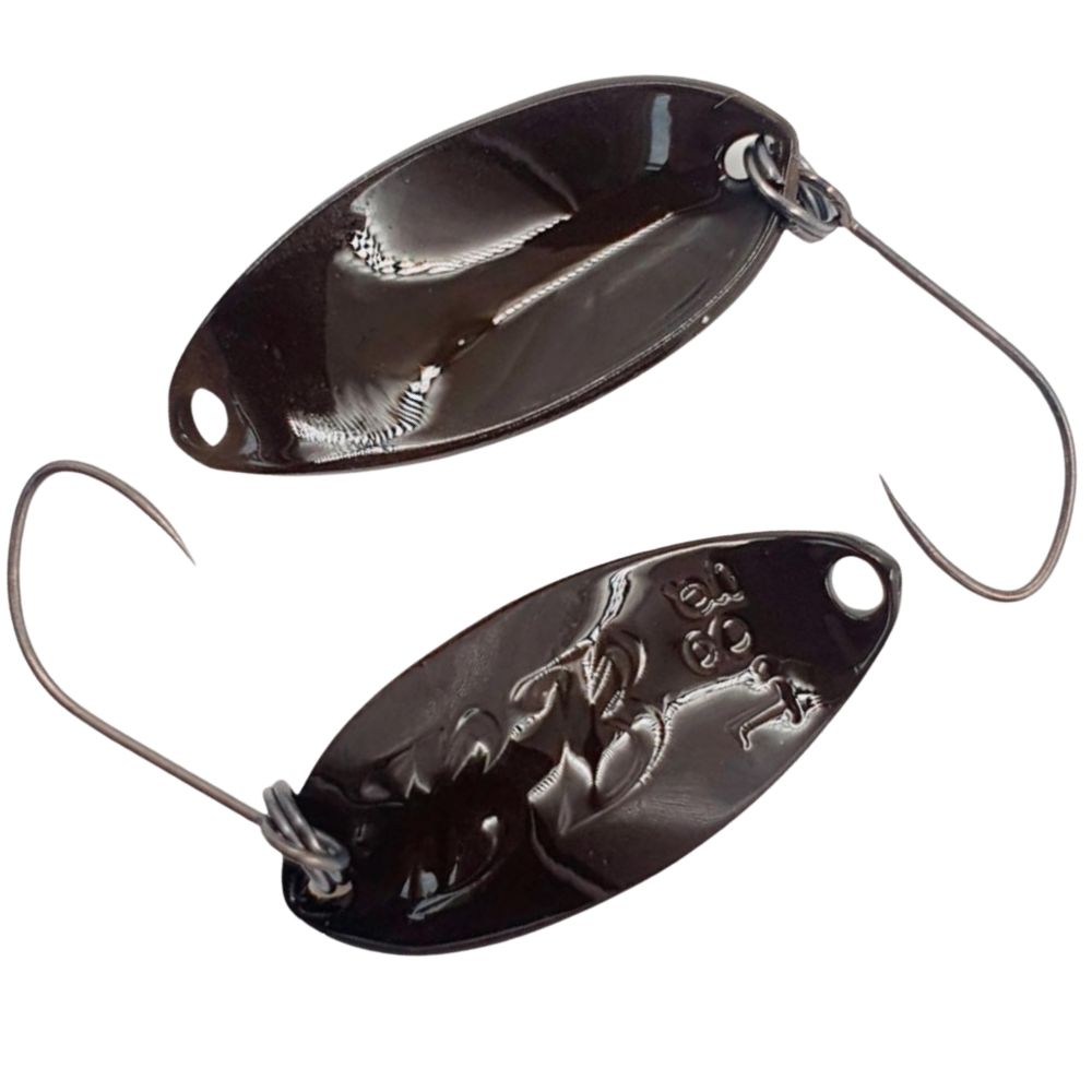 ValkeIN Trout Fishing Metal Spoon Lure BLACK BLAST 1.8g - Image 3