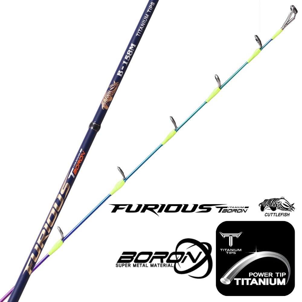 NS BLACK HOLE Boat Squid/Cuttlefish Baitcasting Fishing Rod FURIOUS TITANIUM BORON CUTTLEFISH - Image 2