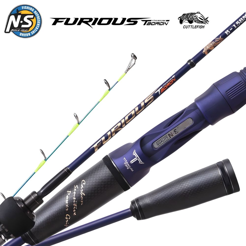 NS BLACK HOLE Boat Squid/Cuttlefish Baitcasting Fishing Rod FURIOUS TITANIUM BORON CUTTLEFISH