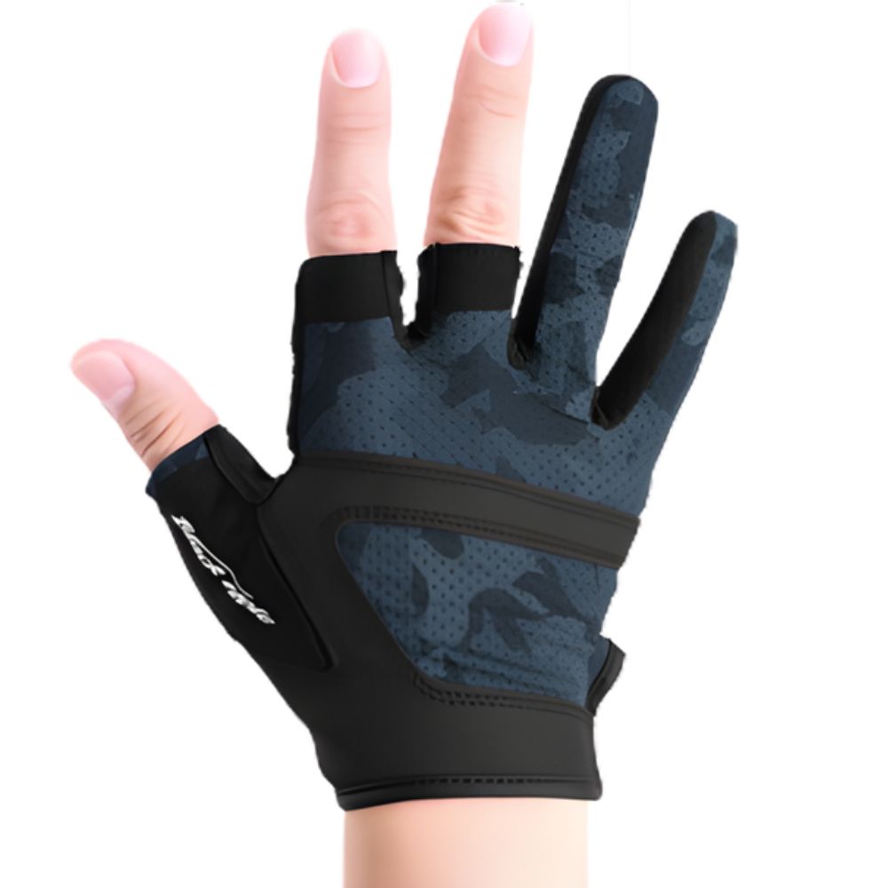 NS BLACK HOLE Precise Grip-Cool Mesh Fishing Gloves V3 3-Cut - Image 2
