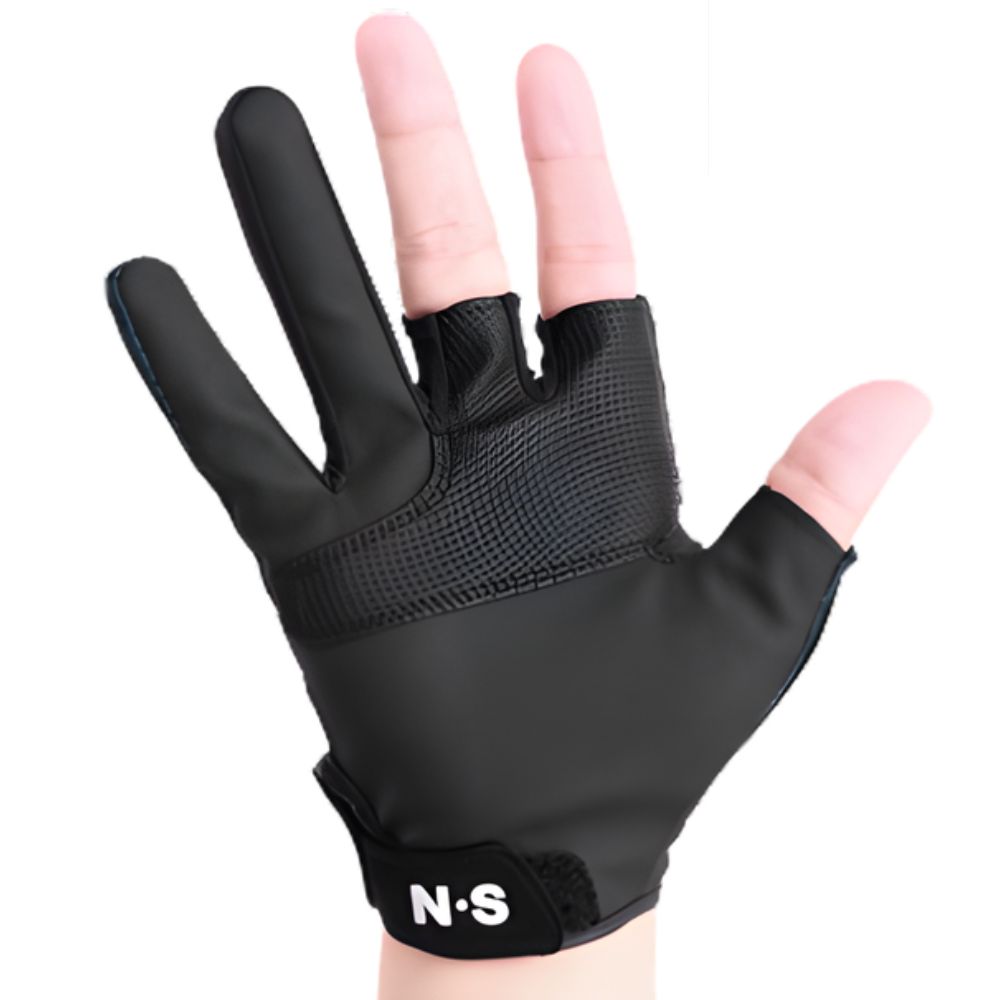 NS BLACK HOLE Precise Grip-Cool Mesh Fishing Gloves V3 3-Cut - Image 3