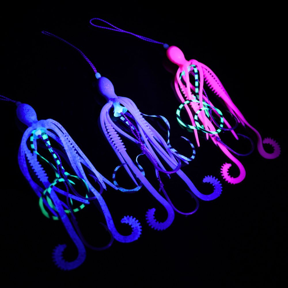 NS BLACK HOLE Rubber Jigging Soft Bait Assist COD LAVA SQUID SET - Image 3