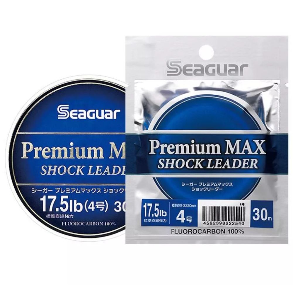 SEAGUAR 100% Fluorocarbon Line PREMIUM MAX SHOCK LEADER