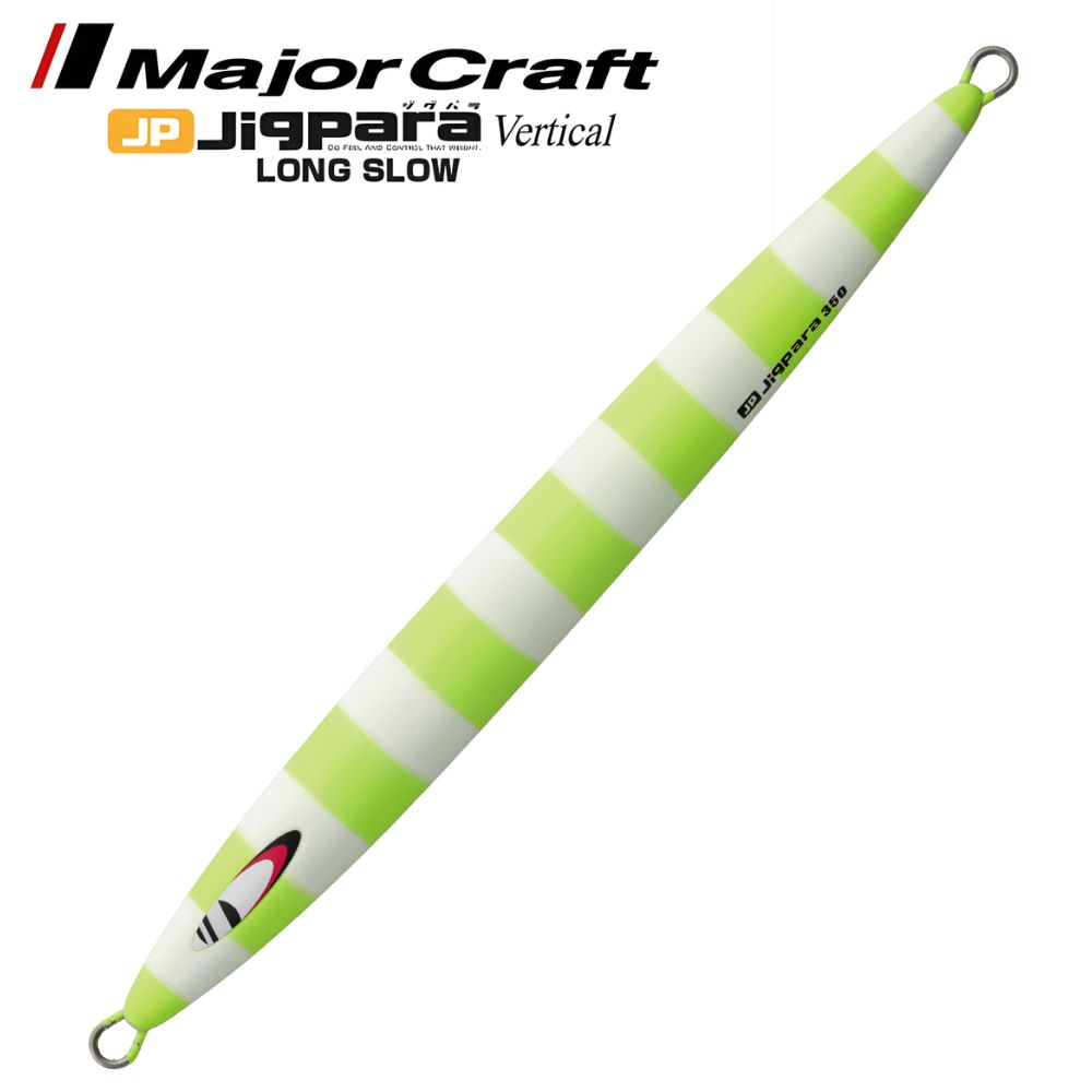 MAJOR CRAFT Slow Jigging Metal Lure Jigpara Vertical Long Slow 400g Matte Zebra Chart Yellow