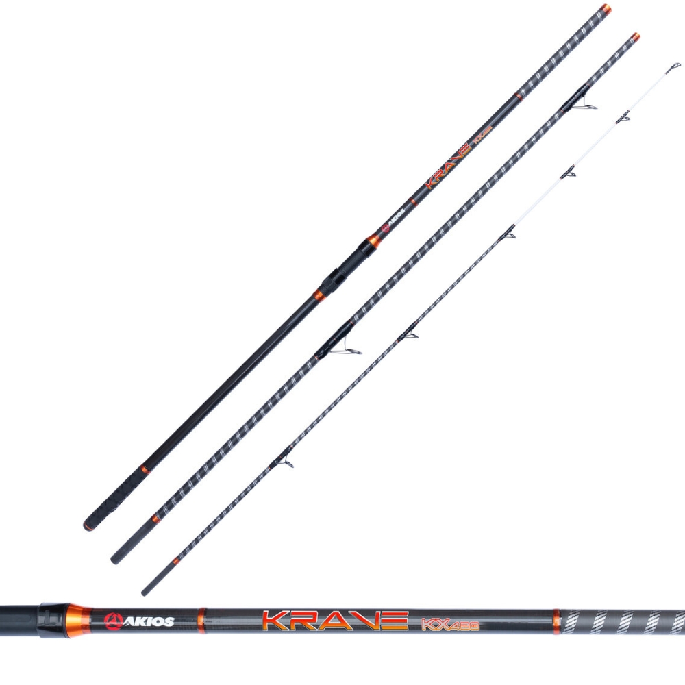 AKIOS Saltwater Fishing Surfcasting Three Piece Beach and Estuary Rod KRAVE SX420 - Image 2