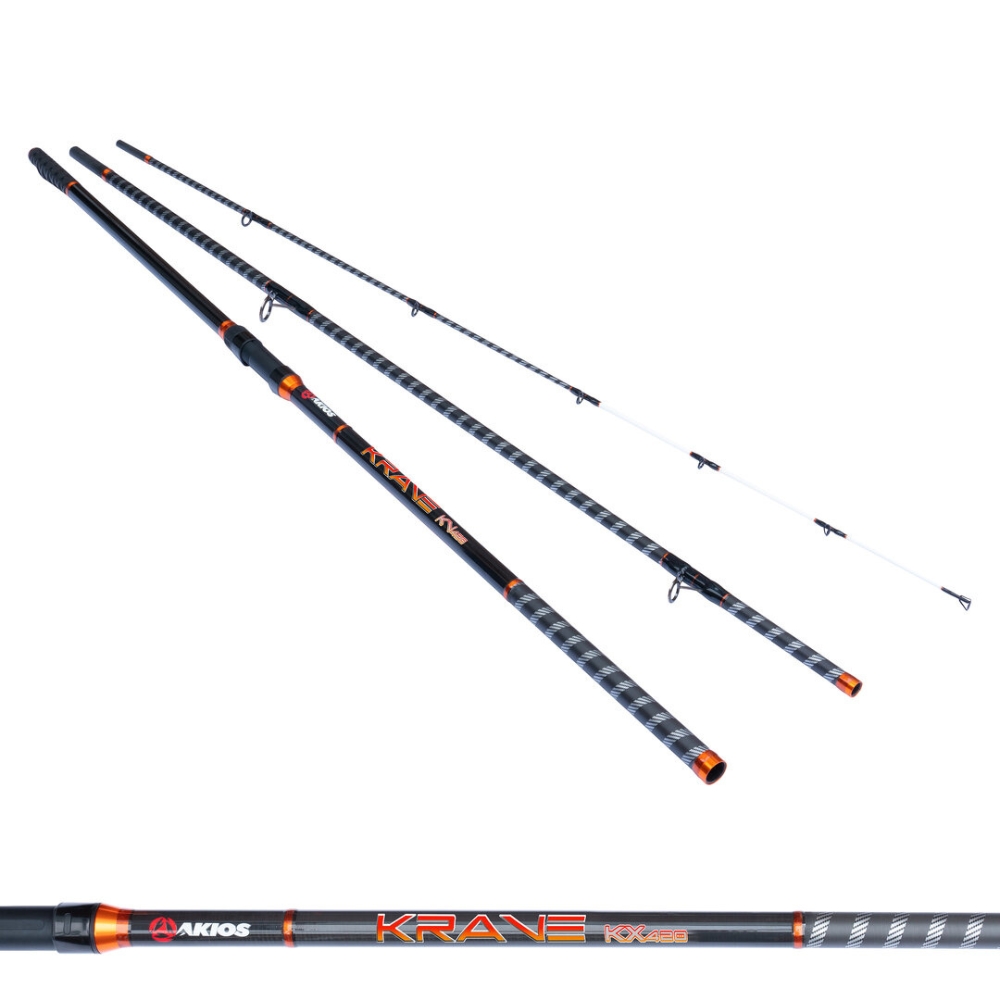 AKIOS Saltwater Fishing Surfcasting Three Piece Beach and Estuary Rod KRAVE SX420 - Image 3
