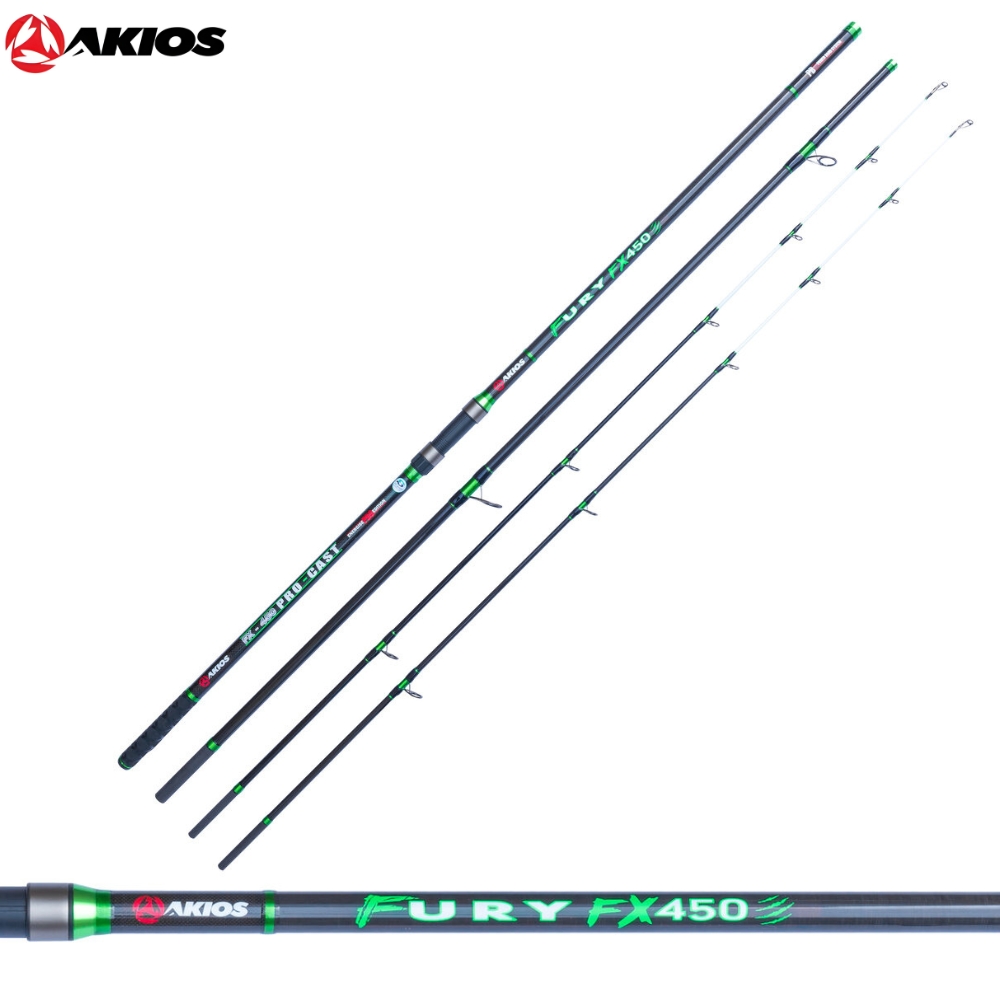 AKIOS Saltwater Fishing Surfcasting Twin Tipped Rod FURY FX450 TT 4.5m/15ft