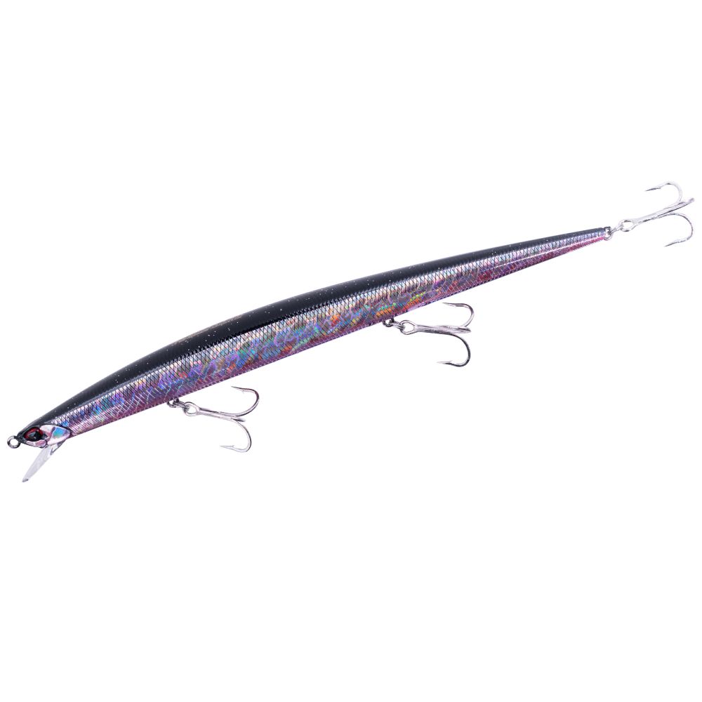 DUO Ultimate Long Minnow Sinking Lure TIDE MINNOW SLIM FLYER 200 CJO0124 Black Shad - Image 2