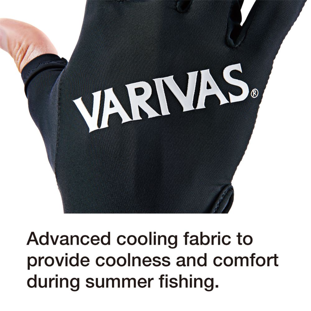 VARIVAS Fishing Cooling-Drying-UV Protection DRY GLOVES VAG-28 Navy - Image 3