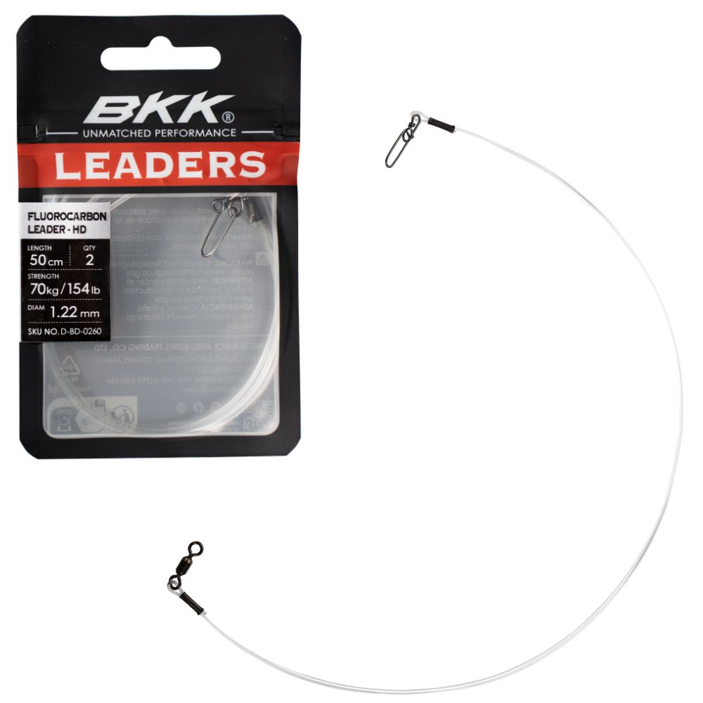 BKK Fluorocarbon Leader HD STAY LOCK SNAP