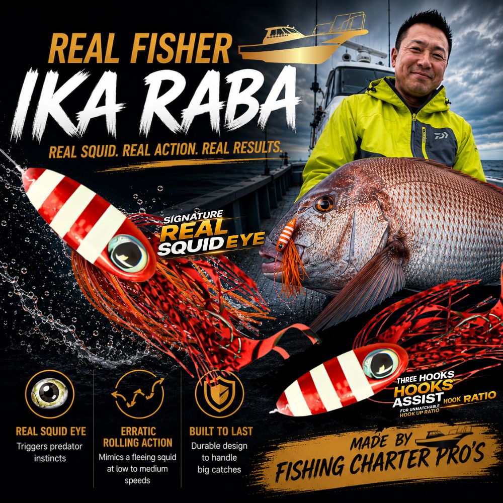 REAL FISHER Sliding Rubber Jigging Lure IKA RABA 120g - Image 2